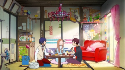 復活祭の卵が転がる