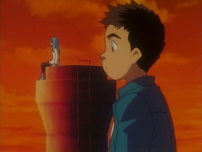 黄昏を見つめる少女